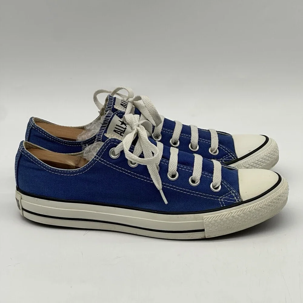 Converse Chuck Taylor All Star Blue Canvas Low Top Sneakers Men Size 8 Women 10